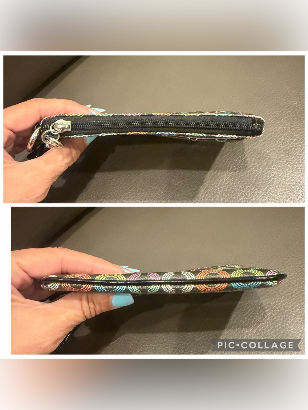 Coach Vintage Waverly Multi-Color C Wristlet - Picture 6 of 7